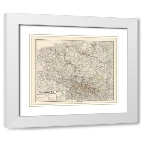 Hannover Germany - Weimar 1856 White Modern Wood Framed Art Print with Double Matting by Weimar