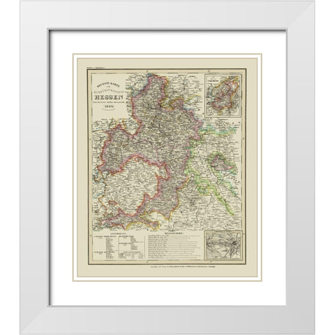 Hesse Schaumburg Cassel Germany White Modern Wood Framed Art Print with Double Matting by Hildburghausen