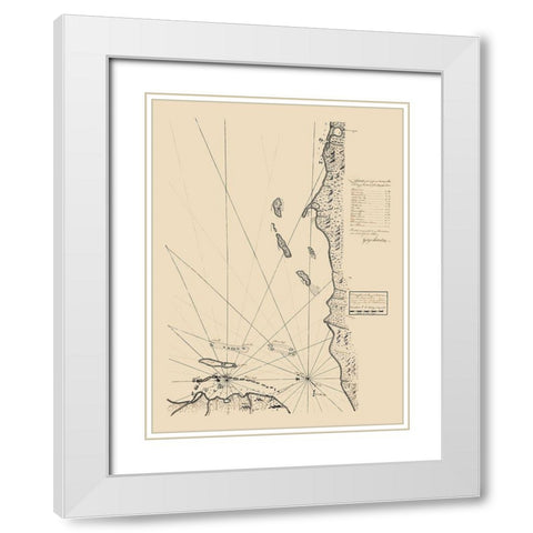 Central America Honduras Bay Mosquito Coast White Modern Wood Framed Art Print with Double Matting by Robertson