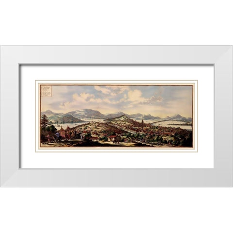 China Hong Kong Picture - Van Meurs 1670 White Modern Wood Framed Art Print with Double Matting by Van Meurs