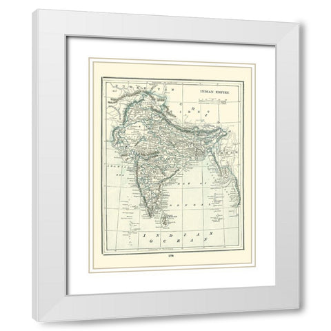 Indian Empire Asia Sri Lanka - Rathbun 1893 White Modern Wood Framed Art Print with Double Matting by Rathbun