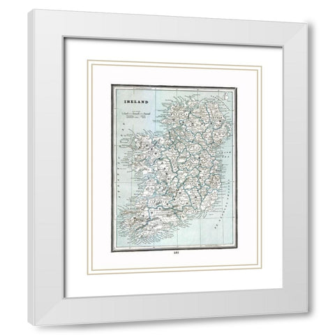 Ireland - Rathbun 1893 White Modern Wood Framed Art Print with Double Matting by Rathbun