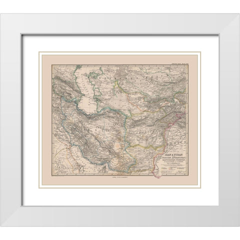 Middle East Iran Afghanistan Pakistan White Modern Wood Framed Art Print with Double Matting by Stieler