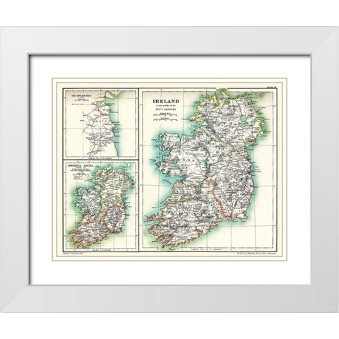 Ireland 16th Century - Poole 1902 White Modern Wood Framed Art Print with Double Matting by Poole