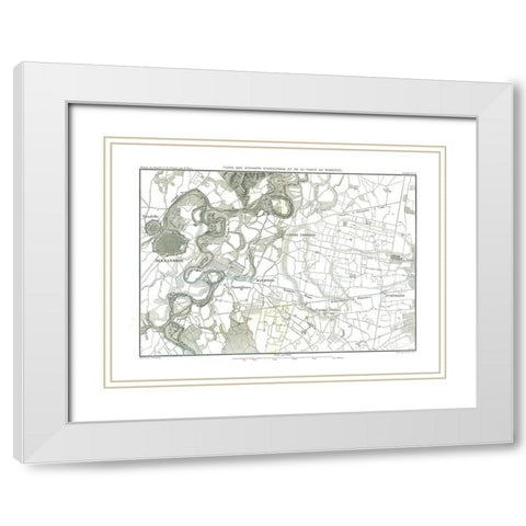 Alexandrie Marengo Italy - Thiers 1866 White Modern Wood Framed Art Print with Double Matting by Thiers