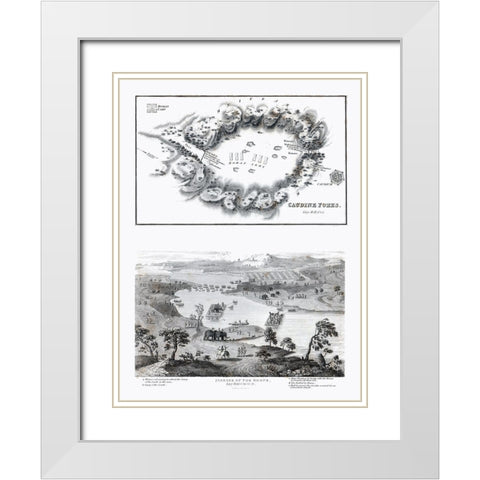 Battle of the Caudine Forks - Oxford 1828 White Modern Wood Framed Art Print with Double Matting by Unknown