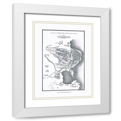 Syracuse Italy - Oxford 1828 White Modern Wood Framed Art Print with Double Matting by Oxford