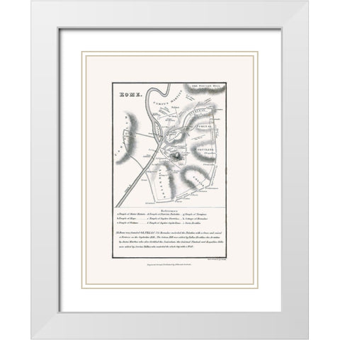 Rome Italy - Oxford 1828 White Modern Wood Framed Art Print with Double Matting by Oxford