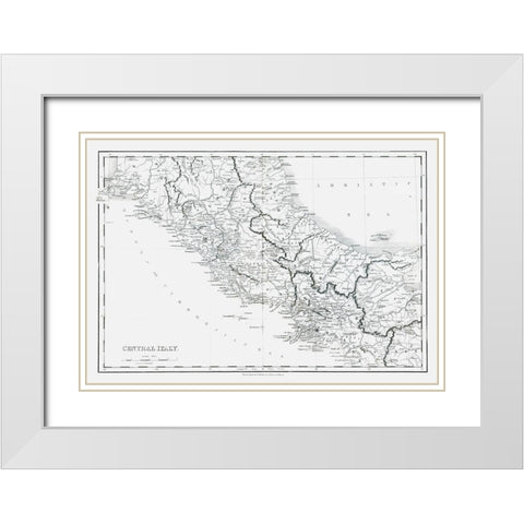 Central Italy - Oxford 1828 White Modern Wood Framed Art Print with Double Matting by Oxford