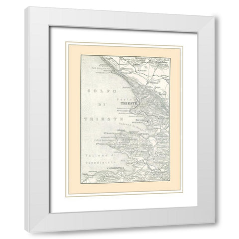 Trieste Italy - Baedeker 1896 White Modern Wood Framed Art Print with Double Matting by Baedeker