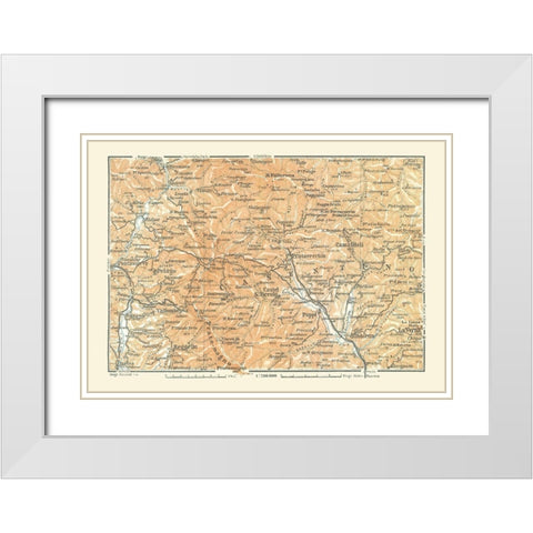 Campigna National Park Cities Italy White Modern Wood Framed Art Print with Double Matting by Bertarelli