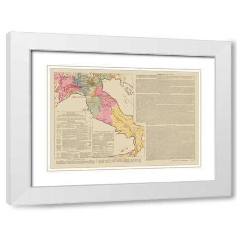 Italy - Le Sage 1801 White Modern Wood Framed Art Print with Double Matting by Le Sage