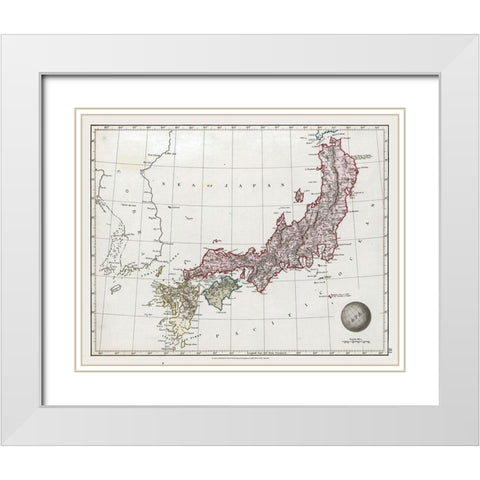 Japan - Arrowsmith 1825 White Modern Wood Framed Art Print with Double Matting by Arrowsmith