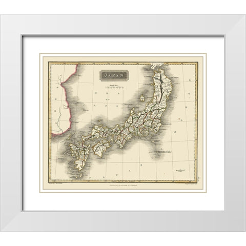 Japan - Constable 1817 White Modern Wood Framed Art Print with Double Matting by Constable