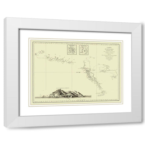 North Japan - Kaftrikum 1643 White Modern Wood Framed Art Print with Double Matting by Kaftrikum