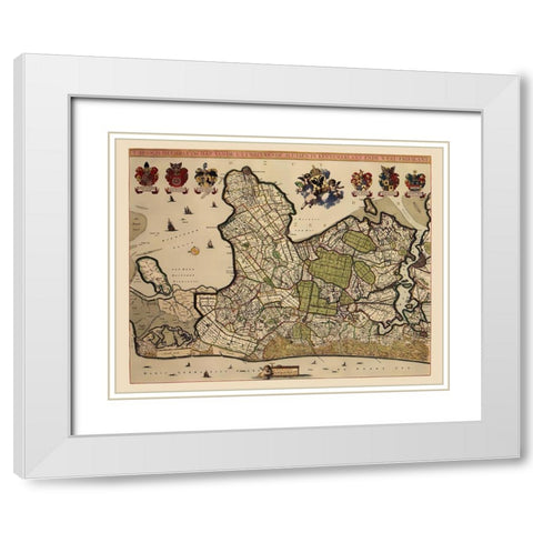 Kennemerland West Friesland Netherlands - Dou 1682 White Modern Wood Framed Art Print with Double Matting by Dou