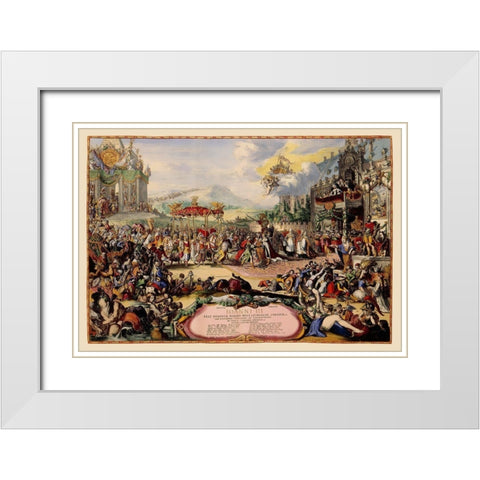Krakow Poland John III Victory March E. Europe White Modern Wood Framed Art Print with Double Matting by De'' Hooghe