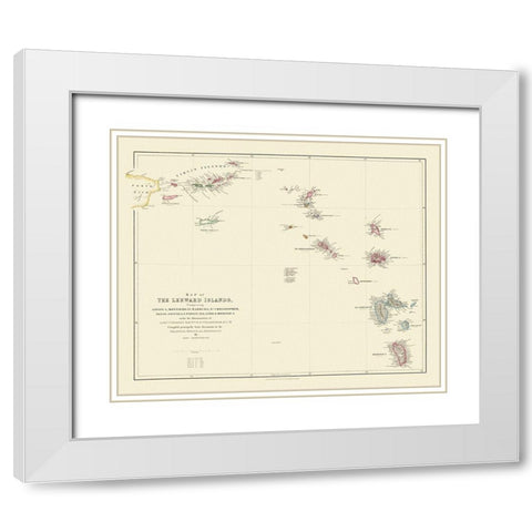 Caribbean Leeward Islands Virgin Islands White Modern Wood Framed Art Print with Double Matting by Stanford