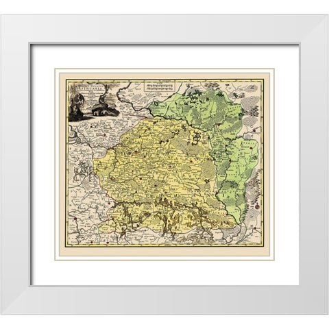 Eastern Europe Lithuania Magnus Ducatus White Modern Wood Framed Art Print with Double Matting by Ottens