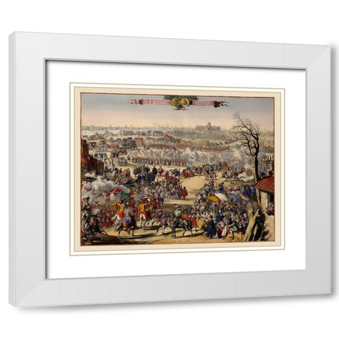 William III Reception London England White Modern Wood Framed Art Print with Double Matting by De Hooghe