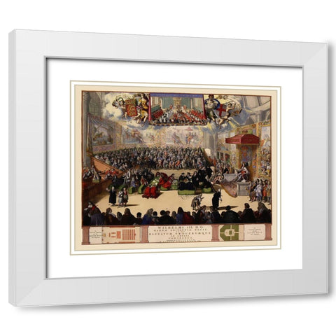 William III House of Commons London England White Modern Wood Framed Art Print with Double Matting by De Hooghe
