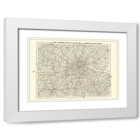 Leyton Leytonstone London UK - Bartholomew 1921 White Modern Wood Framed Art Print with Double Matting by Bartholomew