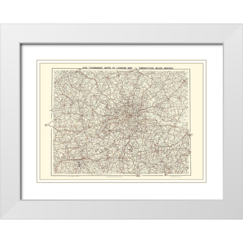 Leyton Leytonstone London UK - Bartholomew 1921 White Modern Wood Framed Art Print with Double Matting by Bartholomew