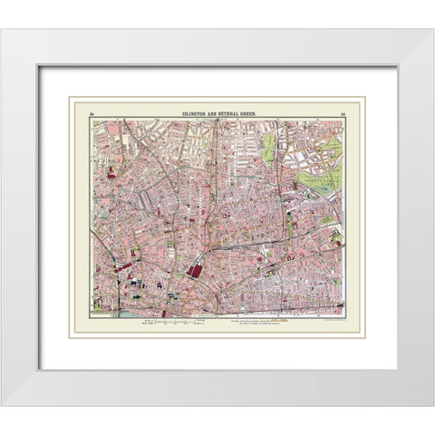 Islington Bethnal Green London UK White Modern Wood Framed Art Print with Double Matting by Bartholomew