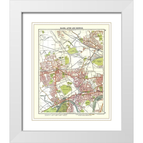 Ealing Action Chiswick London UK - Bartholomew White Modern Wood Framed Art Print with Double Matting by Bartholomew