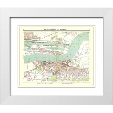 Royal Albert Dock Woolwich London UK White Modern Wood Framed Art Print with Double Matting by Bartholomew