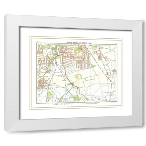Rushey Green Grove Park London UK White Modern Wood Framed Art Print with Double Matting by Bartholomew