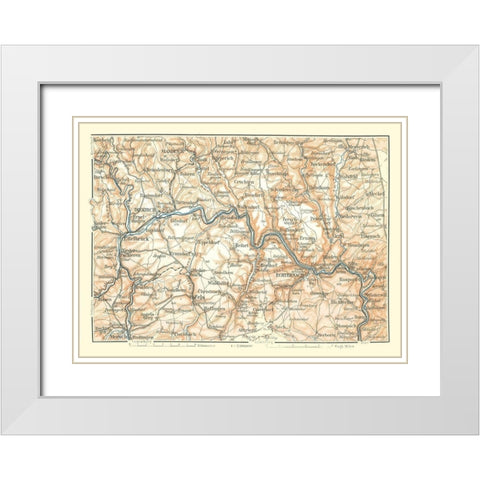 Echternach Luxembourg Europe - Baedeker 1910 White Modern Wood Framed Art Print with Double Matting by Baedeker