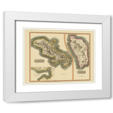 Caribbean Martinique Dominica France - Thomson White Modern Wood Framed Art Print with Double Matting by Thomson