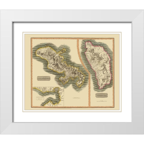 Caribbean Martinique Dominica France - Thomson White Modern Wood Framed Art Print with Double Matting by Thomson