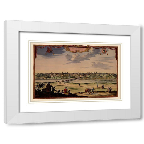 Iberian Peninsula Madrid Spain Panoramic - 1600 White Modern Wood Framed Art Print with Double Matting by Unknown