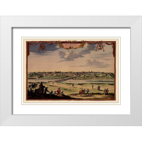 Iberian Peninsula Madrid Spain Panoramic - 1600 White Modern Wood Framed Art Print with Double Matting by Unknown