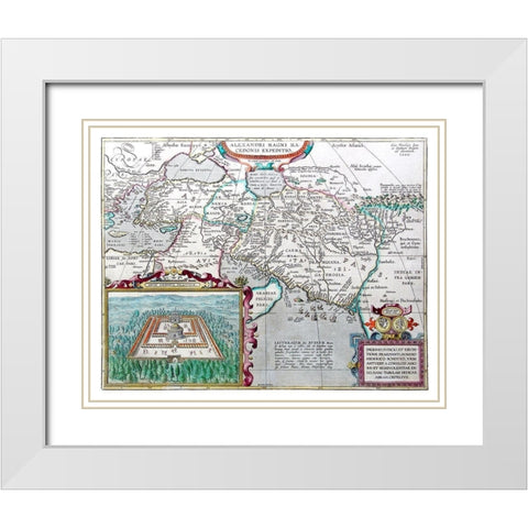 Macedonia Alexander the Great Greece White Modern Wood Framed Art Print with Double Matting by Ortelius