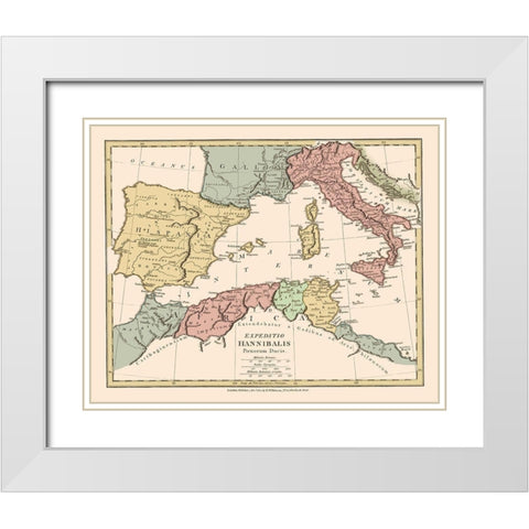 Western Mediterranean Region Italy Spain White Modern Wood Framed Art Print with Double Matting by Wilkinson