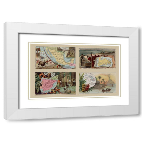 Sandwich Isle Spain Mexico Newfoundland White Modern Wood Framed Art Print with Double Matting by Arbuckle