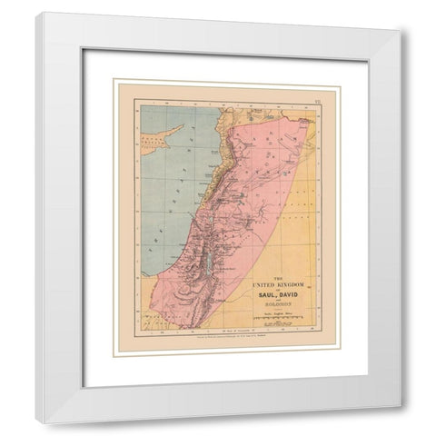 United Kingdom of Saul David Solomon - Case 1878 White Modern Wood Framed Art Print with Double Matting by Case