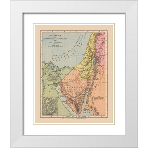 Exodus Middle East Lebanon Israel Jordan White Modern Wood Framed Art Print with Double Matting by Case