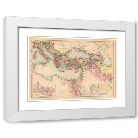 Ancient Egypt Carthage Persepolis Iran White Modern Wood Framed Art Print with Double Matting by Black