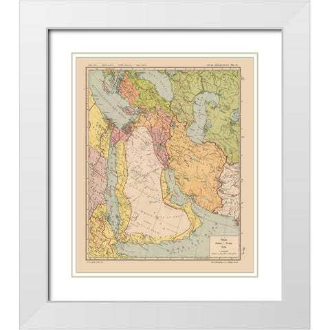 Middle East - Streit 1913 White Modern Wood Framed Art Print with Double Matting by Streit
