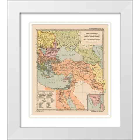 Orthodox Orientals Middle East - Streit 1913 White Modern Wood Framed Art Print with Double Matting by Streit