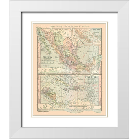 West Indies Central America Mexico Guatemala White Modern Wood Framed Art Print with Double Matting by Monteith
