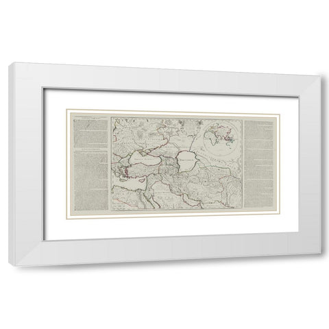 Eastern Europe Middle East - De Lisle 1731 White Modern Wood Framed Art Print with Double Matting by De L''isle