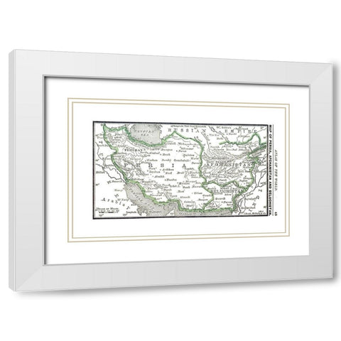 Middle East Persia Afghanistan Balochistan White Modern Wood Framed Art Print with Double Matting by Alden