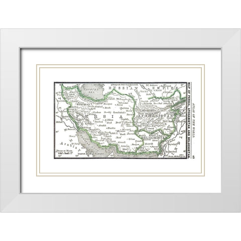 Middle East Persia Afghanistan Balochistan White Modern Wood Framed Art Print with Double Matting by Alden