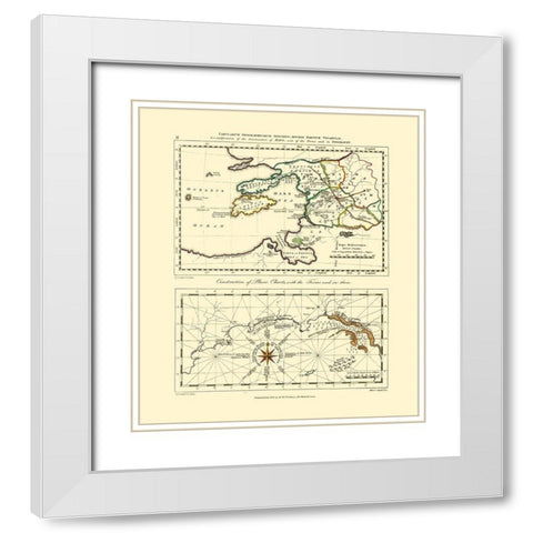 Mediterranean - Patteson 1804 White Modern Wood Framed Art Print with Double Matting by Patteson