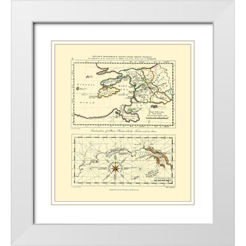 Mediterranean - Patteson 1804 White Modern Wood Framed Art Print with Double Matting by Patteson